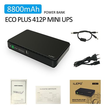 Batterie Externe Portable 8800 mAh et Mini POE 430P UPS Système d'Alimentation Sans Coupure Intelligent W023 Ilepo - 8