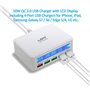 818 Estação de carregamento inteligente 5 portas USB 50 Watts com c...