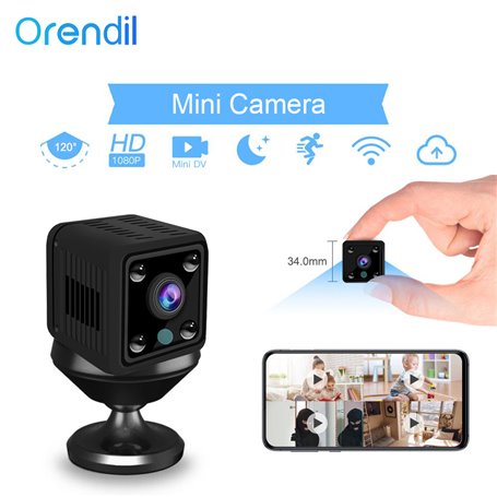 Mc2 Mini Smart Camera And Video Recorder Wifi Infrared And Battery Color Black