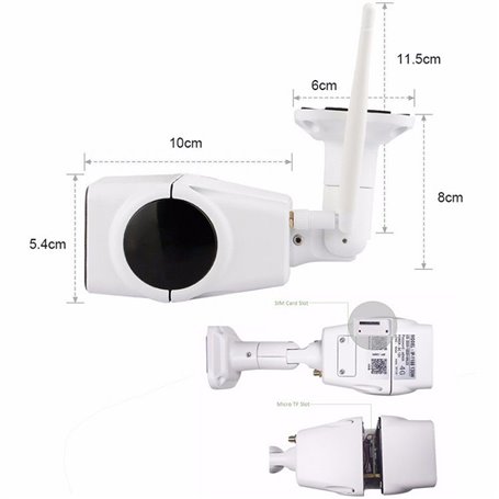 Caméra HD-IP Wifi Infrarouge de Sécurité Intelligente 4G GSM 2.0 Megapixel Full HD Sunivision - 6