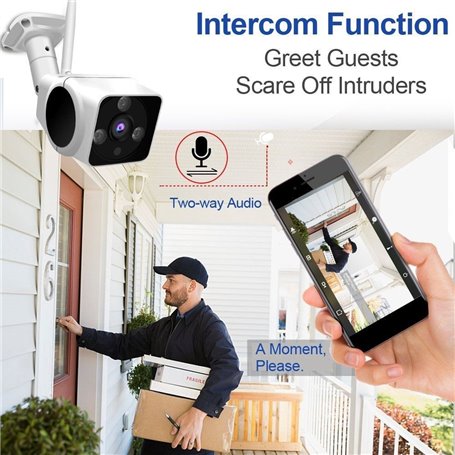 Caméra HD-IP Wifi Infrarouge de Sécurité Intelligente 4G GSM 2.0 Megapixel Full HD Sunivision - 7