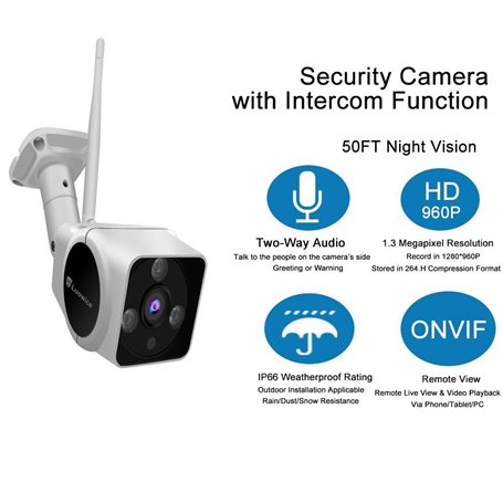 Caméra HD-IP Wifi Infrarouge de Sécurité Intelligente 4G GSM 2.0 Megapixel Full HD Sunivision - 8