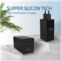 Smart Charging Station 1 USB-A Port and 2 USB-C Ports 65 Watts with Quick Charge PD 3.0 & QC 4.0 Ilepo - 2
