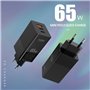 Estação de carregamento inteligente 1 porta USB-A e 2 portas USB-C de 65 watts com carregamento rápido PD 3.0 & QC 4.0 Ilepo - 5