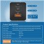 GaN 65W Charger PD 3.0 ve QC 4.0 Hızlı Şarj özellikli 1 USB-A ve 2 ...