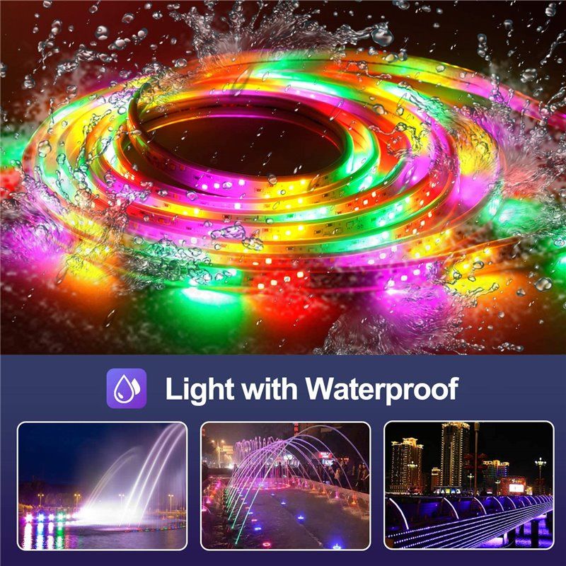 RGB LED Strip Lights, 32.8FT/10M SMD5050 300leds Waterproof RGB Color –  LEDLightsWorld