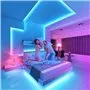 Stringa di luci LED impermeabile da 10 metri con 300 LED RGB 5050 colorati e controller Bluetooth SZ Royal Tech - 8