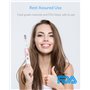 Escova de dentes elétrica, bin de desinfecção UV, sistema de clareamento sônico, carregamento sem fio e temporizador inteligente