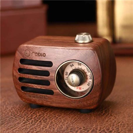 Mini Haut-Parleur Bluetooth Design Rétro et Radio-FM Fuyin - 2