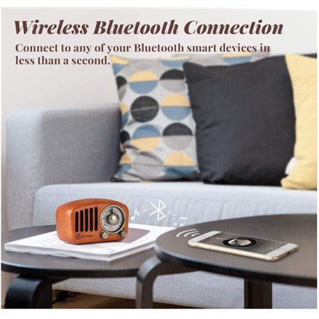 Mini głośnik Bluetooth w stylu retro i radio FM R909-A/C Fuyin - 19