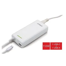 Adaptador universal ultrafino de 112 vatios 1 puerto USB-A y 1 puerto USB-C PD 3.0 y QC 3.0 Lvsun - 1