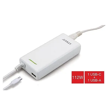 Adaptateur Universel Ultra-Mince 112 Watts 1 Port USB-A et 1 Port USB-C PD 3.0 et QC 3.0 Lvsun - 1