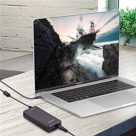 Ultrathin 112 Watts Universal Adapter 1 USB-A Port and 1 USB-C PD 3.0 and QC 3.0 Port Lvsun - 2