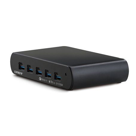 Smart 5-Port USB-A and USB-C Charging Station 110 Watts Quick Charger QC 3.0 PD 3.0
