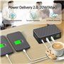 iLepo-i8 6-poorts 65 watt slim USB-laadstation Power Delivery 3.0