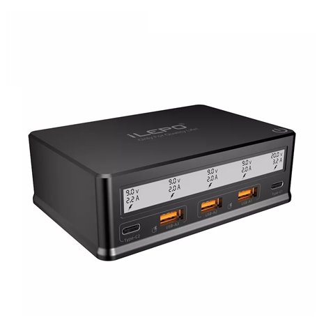 iLepo-i9 5-Port 110 Watts Smart USB Charging Station Power Delivery...